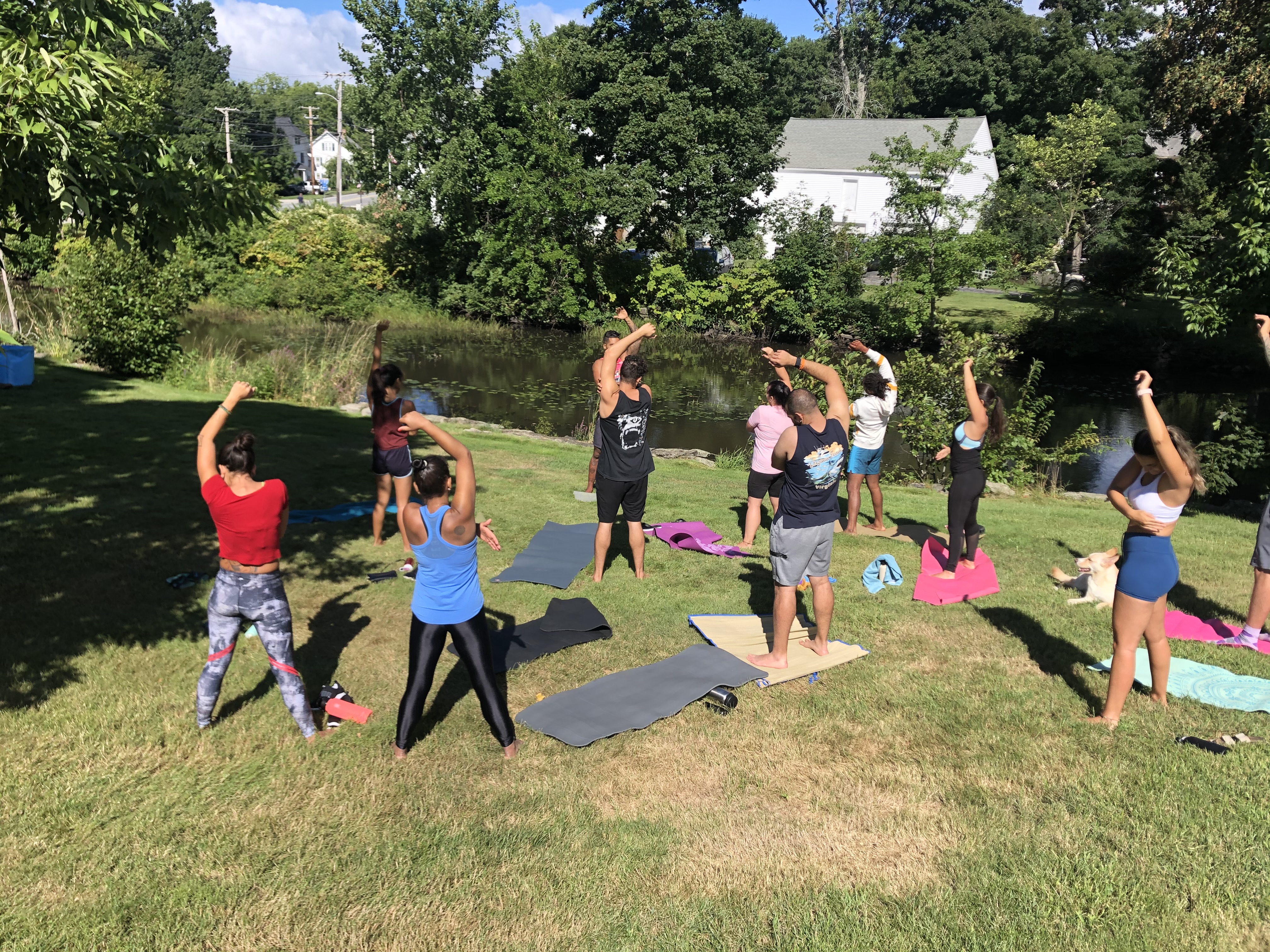 Gui leading a breathwork class